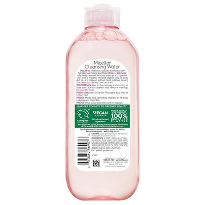 Garnier Micellar Water with Rose Water & Glycerin – Premium Hydrating Facial Cleanser, Elegant Daily Ritual