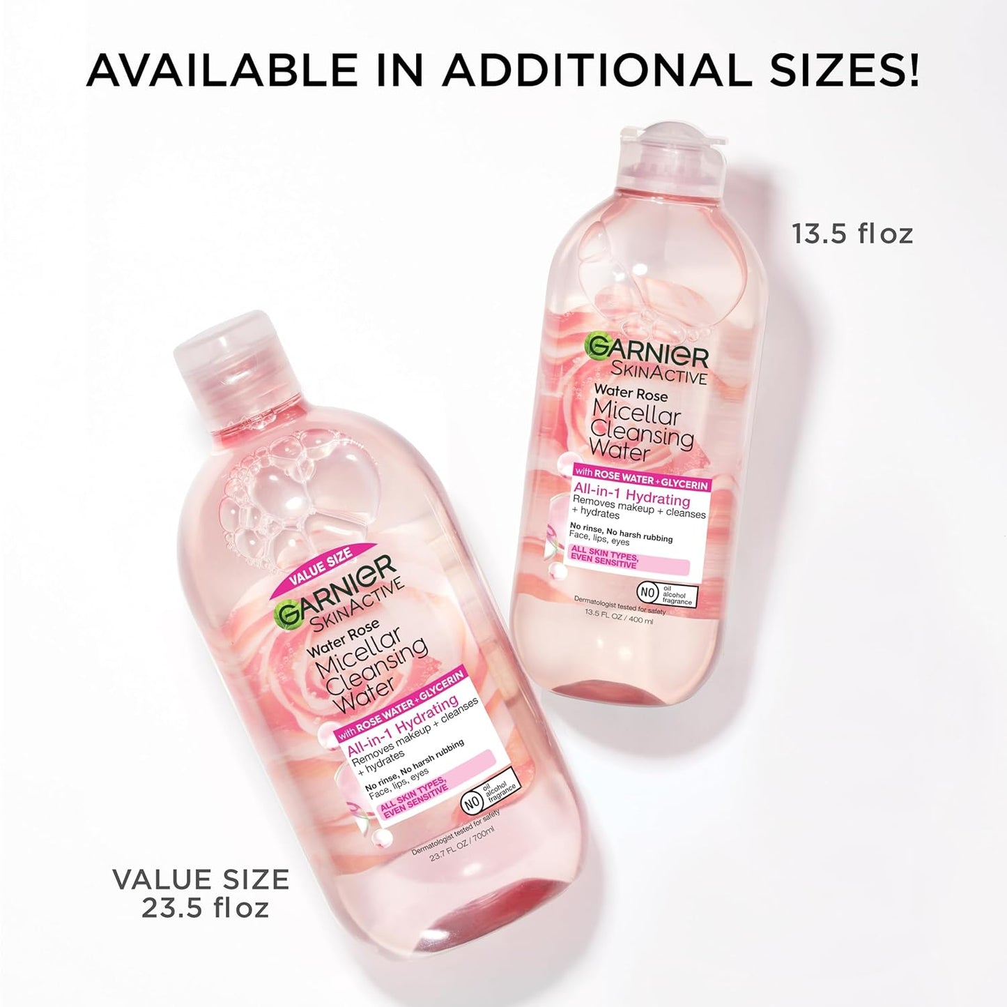 Garnier Micellar Water with Rose Water & Glycerin – Premium Hydrating Facial Cleanser, Elegant Daily Ritual