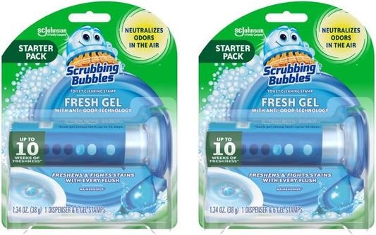 gel stamp format with built-in applicator dispenser for touch-free placement under the rim