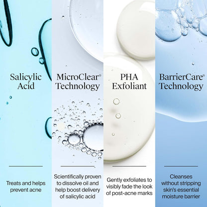 gentle foaming gel cleanser that removes 85% of pore-clogging oil in one wash