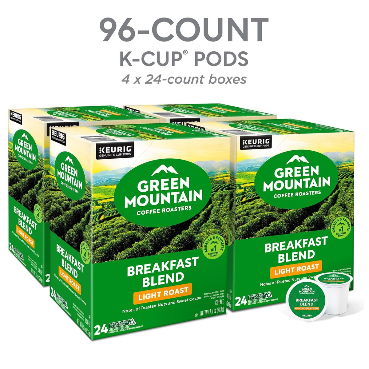 genuine keurig k-cup pod format engineered for guaranteed compatibility with all keurig brewers