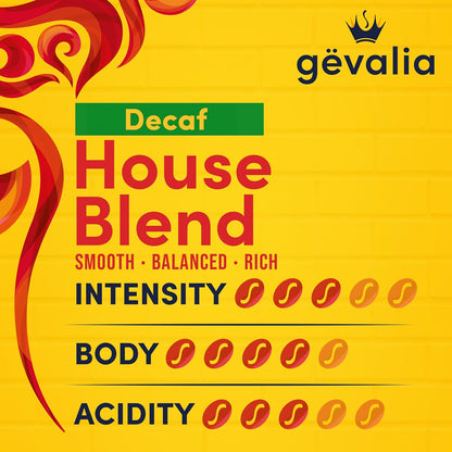 Gevalia House Blend Decaf Ground – Mindful Nightcap Coffee for Quiet Evenings, 12 oz