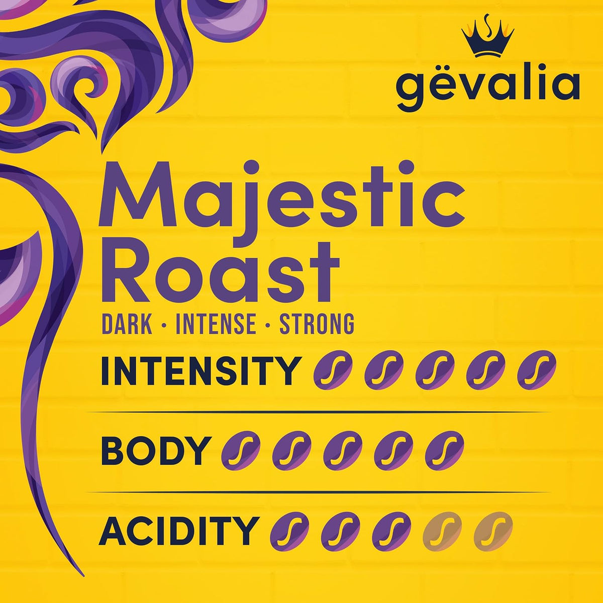 Gevalia Majestic Roast K-Cup Coffee Pods – Allergen-Free Daily Indulgence, Kosher-Certified Dark Roast for Sensitive Households