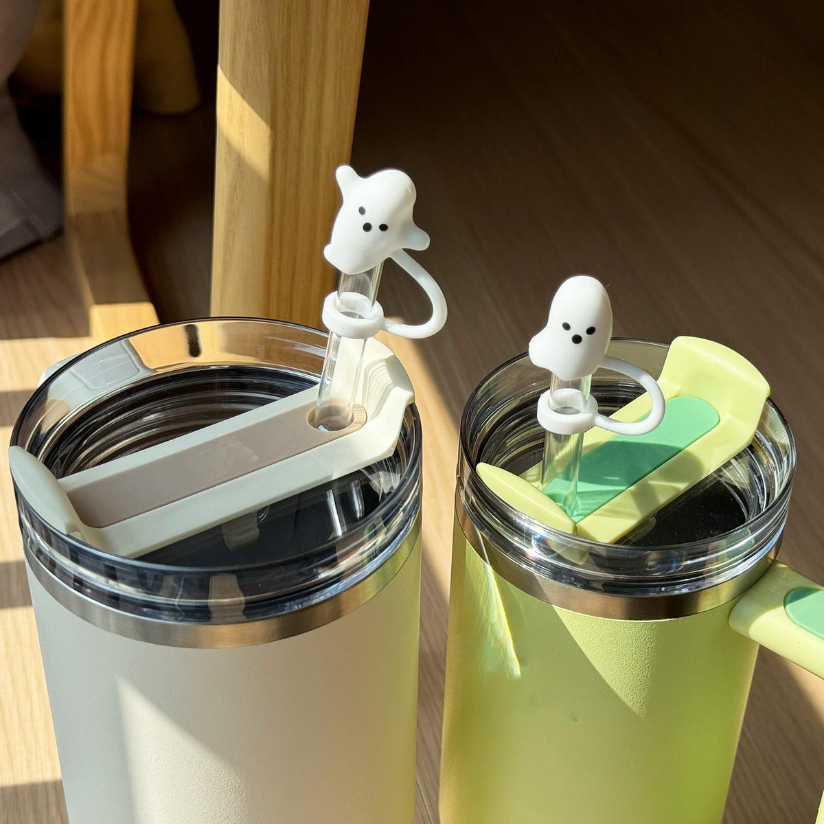 ghost-shaped design available in 2 styles per 4-pack set