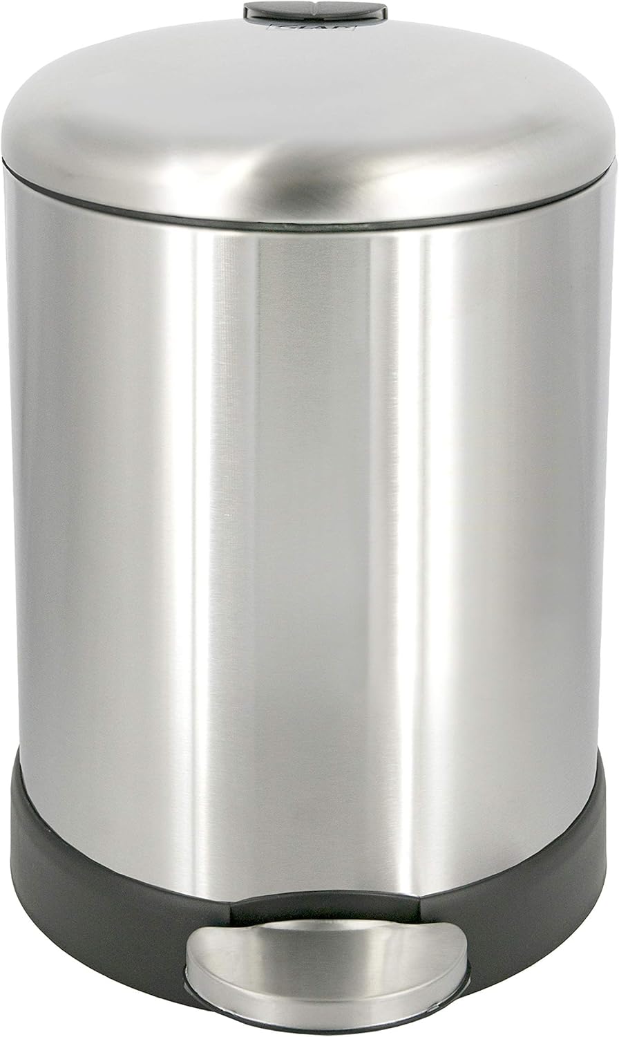 Glad 1.2 Gallon Stainless Steel Trash Can – Thoughtful Housewarming Gift for New Homeowners and Apartment Movers