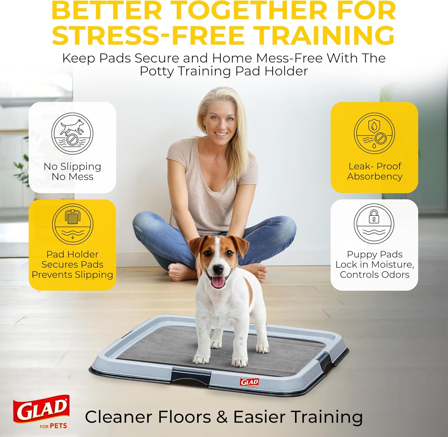 Glad for Pets Black Charcoal Puppy Pads - Hygienic Anti-Microbial Liner for Whelping and Recovery Pens, 30 Count