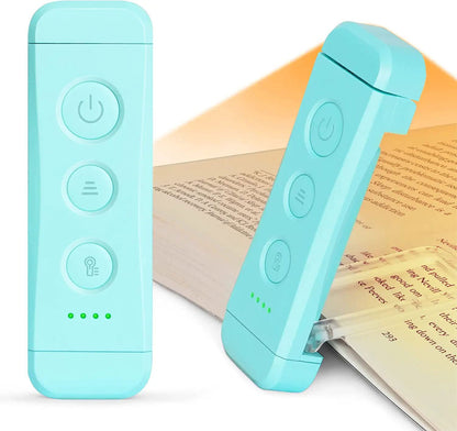 Glocusent USB Rechargeable Book Light, Portable Clip-on LED Reading Light, Reading Lights for Books in Bed with 3 Amber Colors &amp;amp; 5 Brightness Dimmable, Compact &amp;amp; Long Lasting, Perfect for Book Lovers