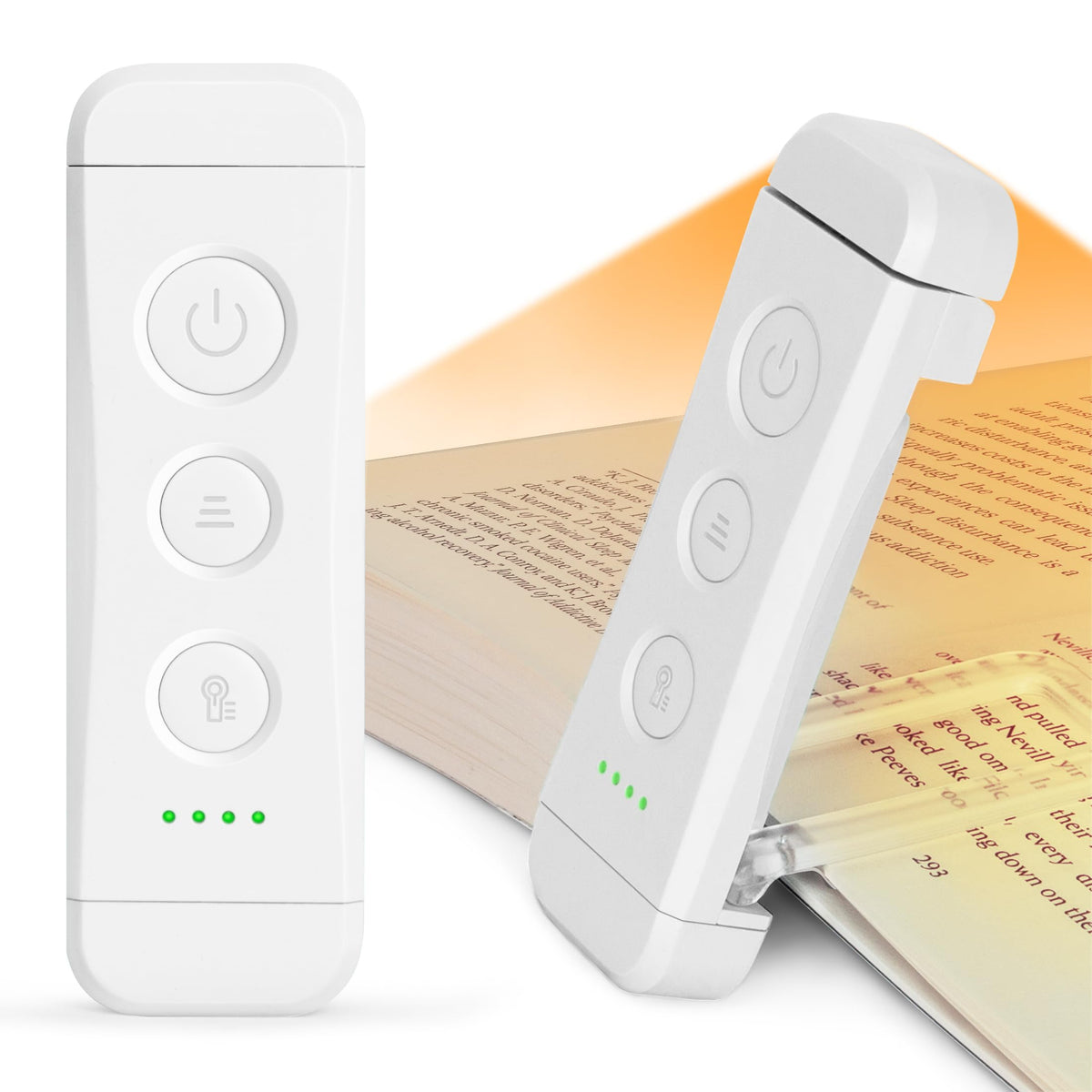Glocusent USB Rechargeable Book Light, Portable Clip-on LED Reading Light, Reading Lights for Books in Bed with 3 Amber Colors &amp;amp; 5 Brightness Dimmable, Compact &amp;amp; Long Lasting, Perfect for Book Lovers