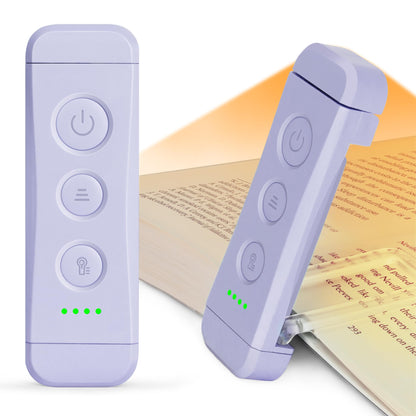 Glocusent USB Rechargeable Book Light, Portable Clip-on LED Reading Light, Reading Lights for Books in Bed with 3 Amber Colors &amp;amp; 5 Brightness Dimmable, Compact &amp;amp; Long Lasting, Perfect for Book Lovers