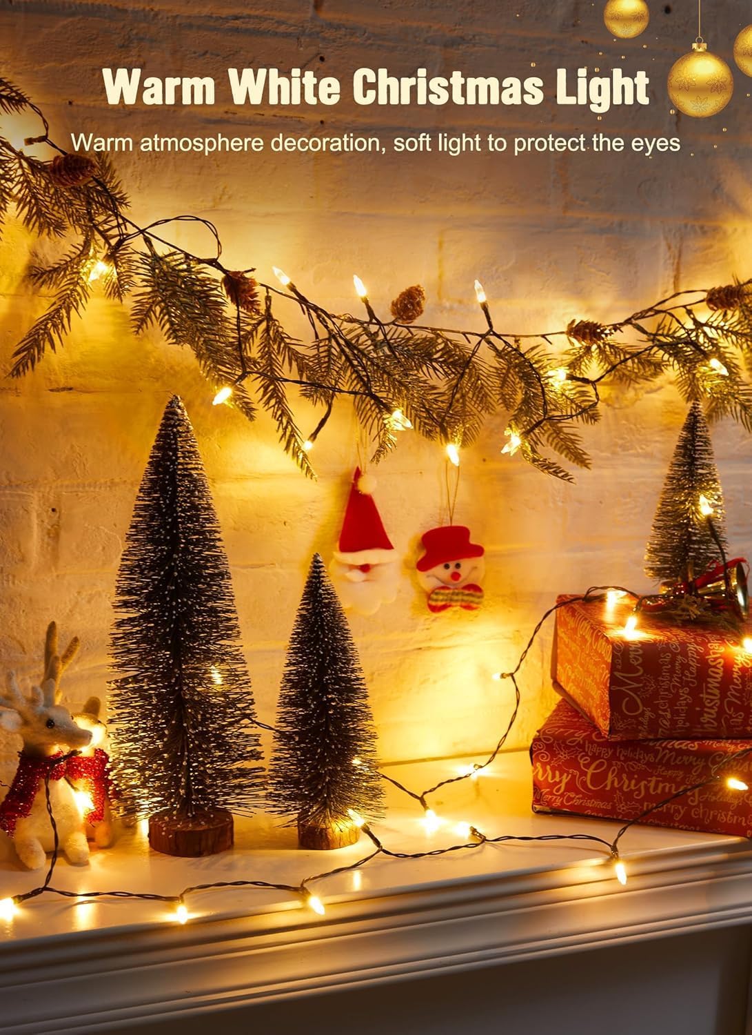 GlowGrove String Lights – Cozy Living Room Accent, 8ft Battery Operated with 6-Hour Timer