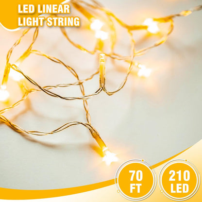 GlowNEST LED String Lights – Patio and Pergola Year-Round Ambient Lighting, Waterproof 70ft Strand