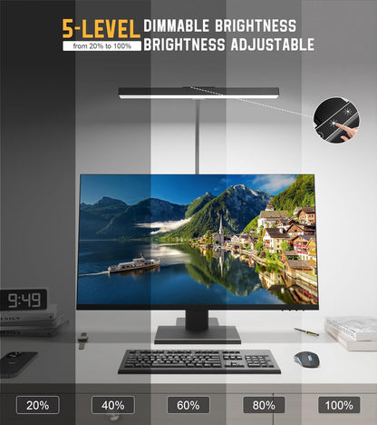 GlowStar Flicker-Free Desk Lamp for Self-Care Rituals, 3000K Warm Glow Bedside Light to Reduce Eye Fatigue Before Sleep