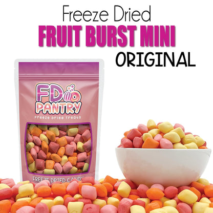 gluten-free, non-sticky ball-shaped candy form in four flavors: cherry, orange, strawberry, lemon
