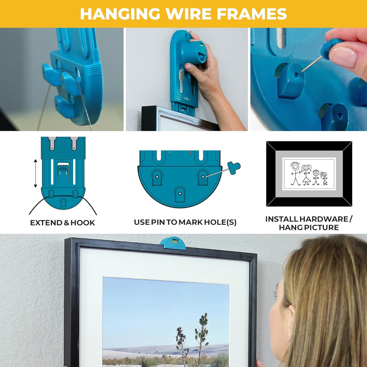 Go Hang It!® Pro Universal Hanging Tool — Elevated Gallery Wall Aesthetic Without the Trial-and-Error Holes