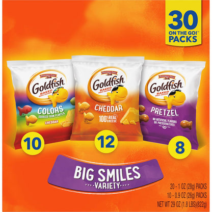 Goldfish Halloween Edition Cheddar Crackers – Lunchbox Side and Sandwich Pairing for Kids, 27.3 oz