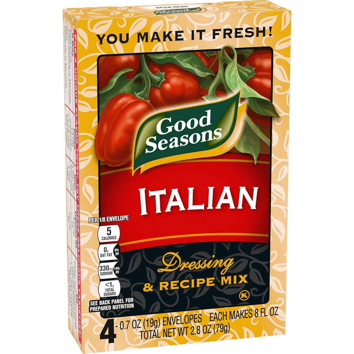 Good Seasons Italian Recipe Seasoning Mix – Fast Meal Prep Seasoning for Lunchbox Packing and Busy Schedules, 4 Packets
