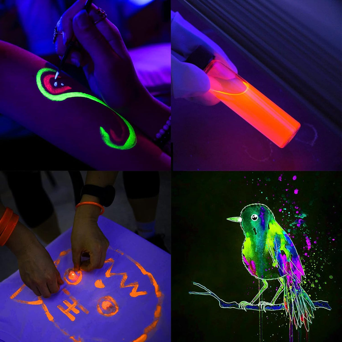GREENIC Blacklight LED Bar 1ft – Low-Heat USB UV Strip for Kids Room Decor and Glow in the Dark Display Areas