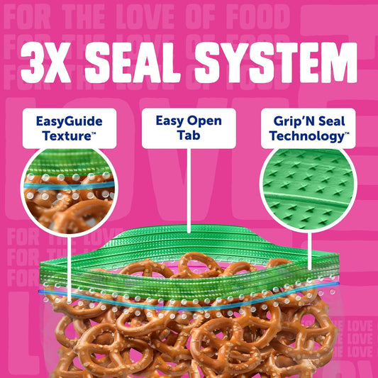 grip 'n seal zipper closure for secure resealing