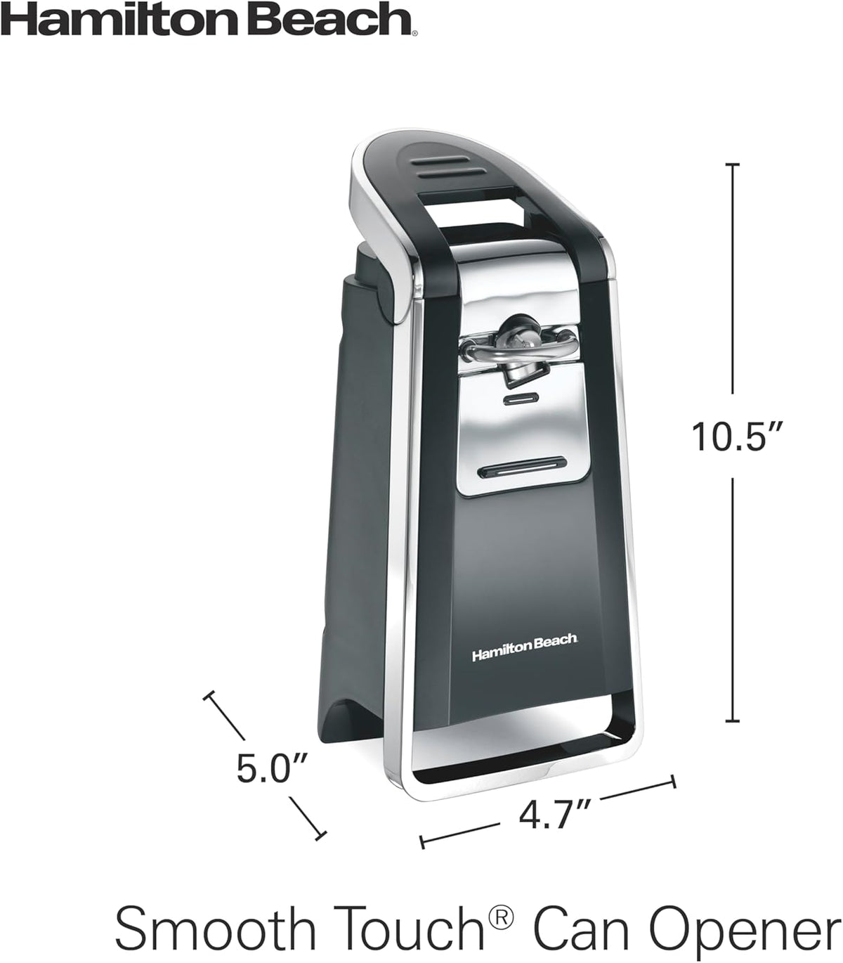 Hamilton Beach Smooth Touch Electric Can Opener – One-Handed Meal Prep Helper for Busy Family Kitchens