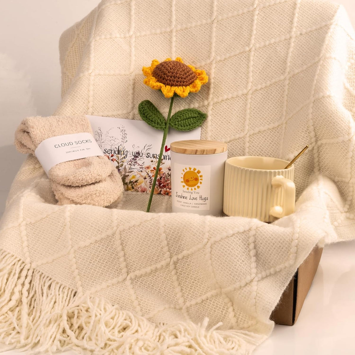 hand-woven decorative sunflower as a keepsake beyond the consumables