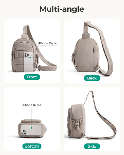 hands-free crossbody design for active movement