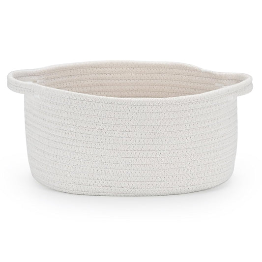 handwoven soft cotton rope construction with rounded edges