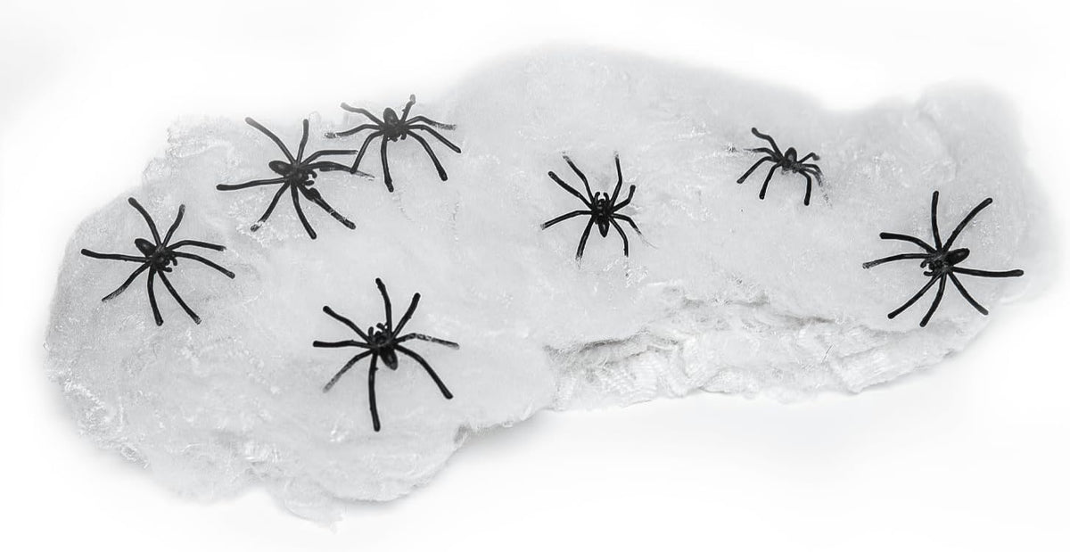 Happy Hippo Halloween Webbing Kit – Playroom and Bedroom Party Setup, Kid-Friendly Cobweb That Grows With Your Trick-or-Treaters