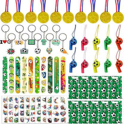 Happyhapi Soccer Party Favors – 60-Piece Ready-to-Give Birthday Gift Set for Young Athletes and Soccer-Obsessed Kids