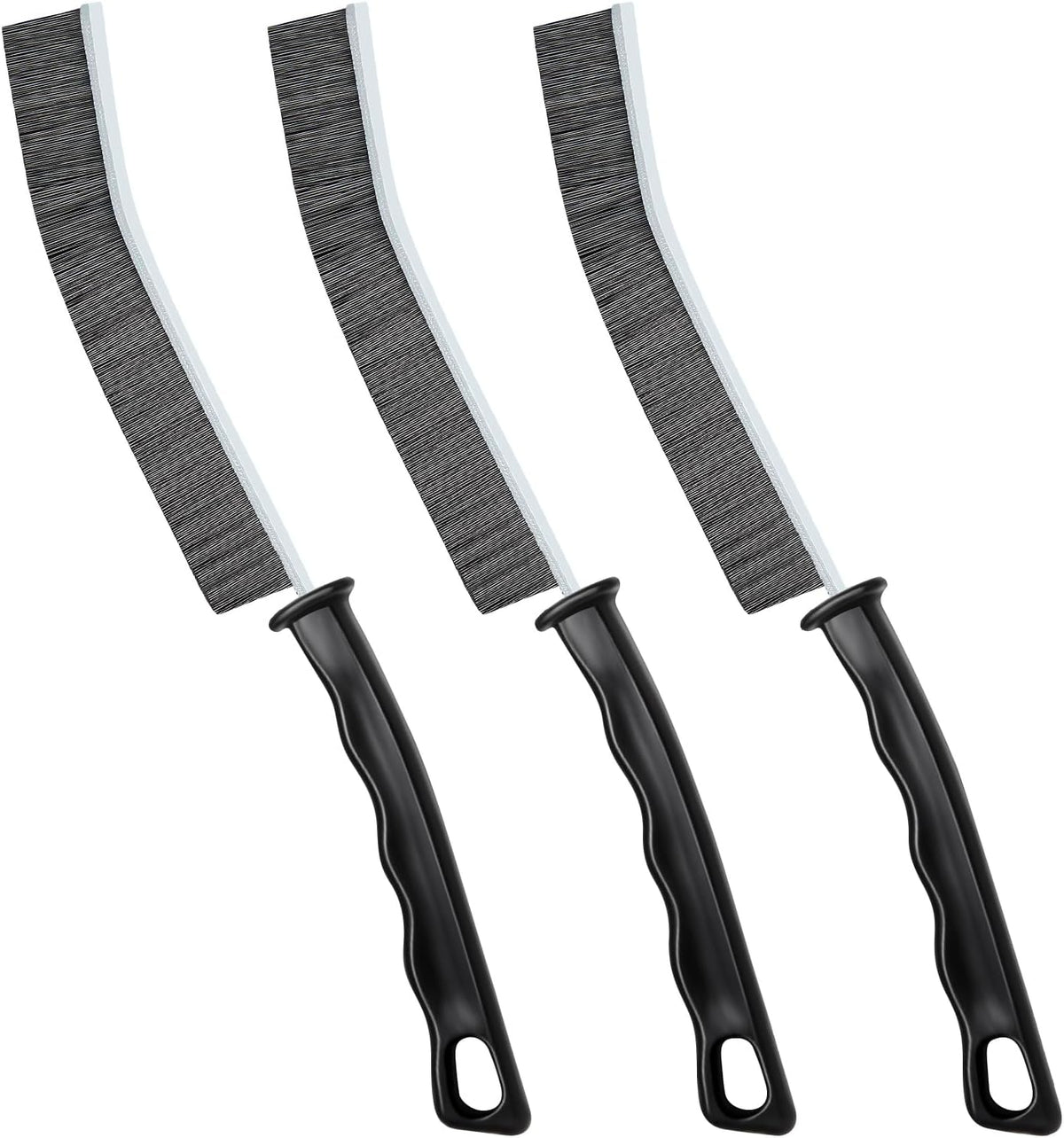 hard-bristle construction for aggressive scrubbing in tight gaps