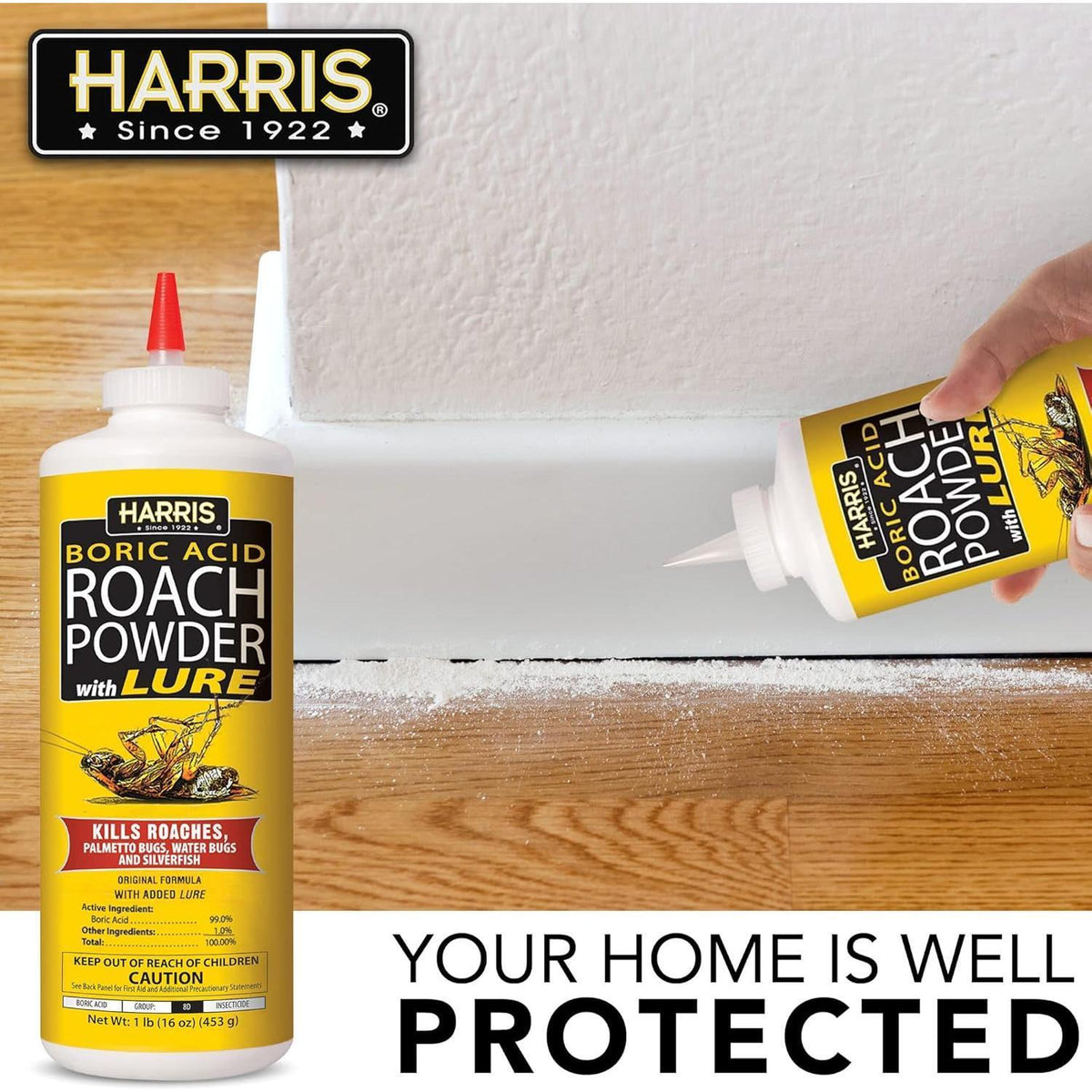 HARRIS Roach and Silverfish Control Powder – Stress-Free Home Environment for Mindful Apartment Living