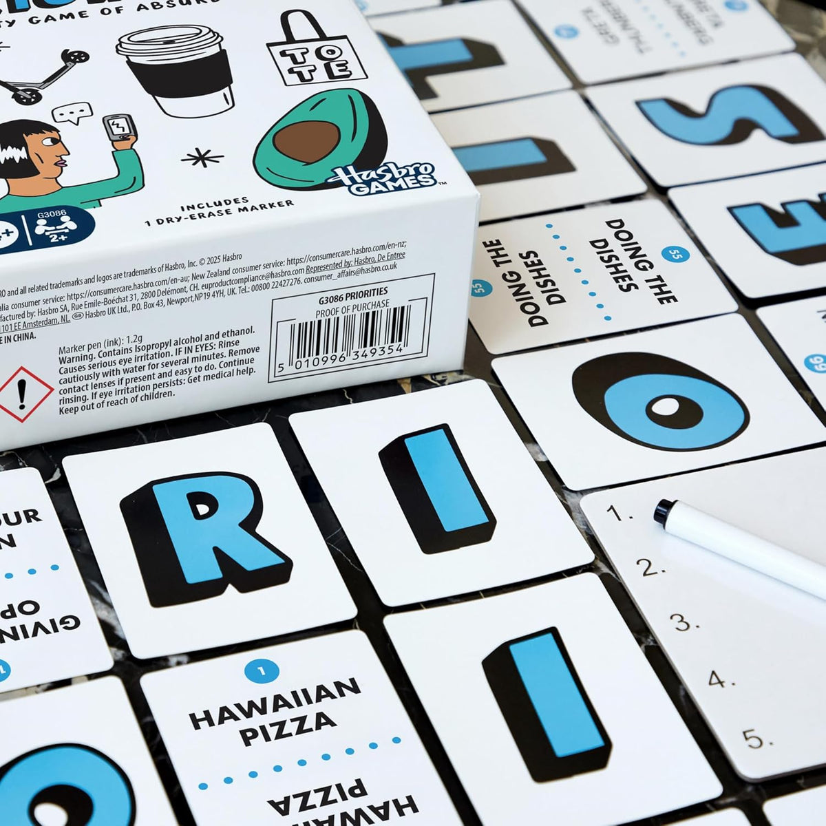 hasbro games brand backing with 14+ age recommendation