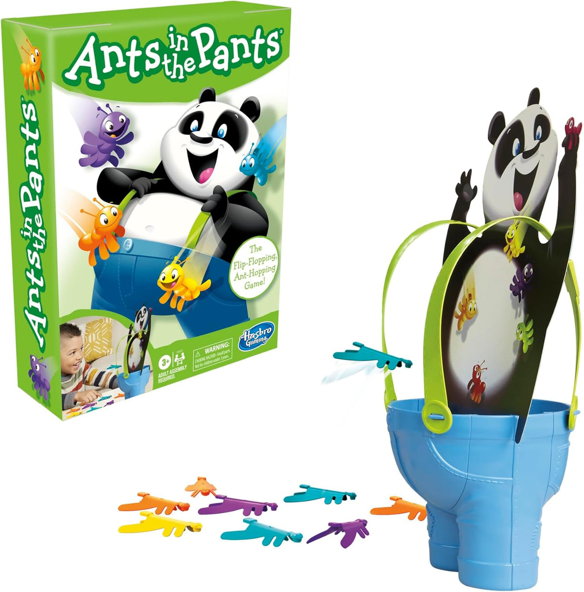 Hasbro Gaming Ants in The Pants Kids Game – Chunky Plastic Pieces for Small Hands, No Batteries Needed for Playroom Floor Play Ages 3+