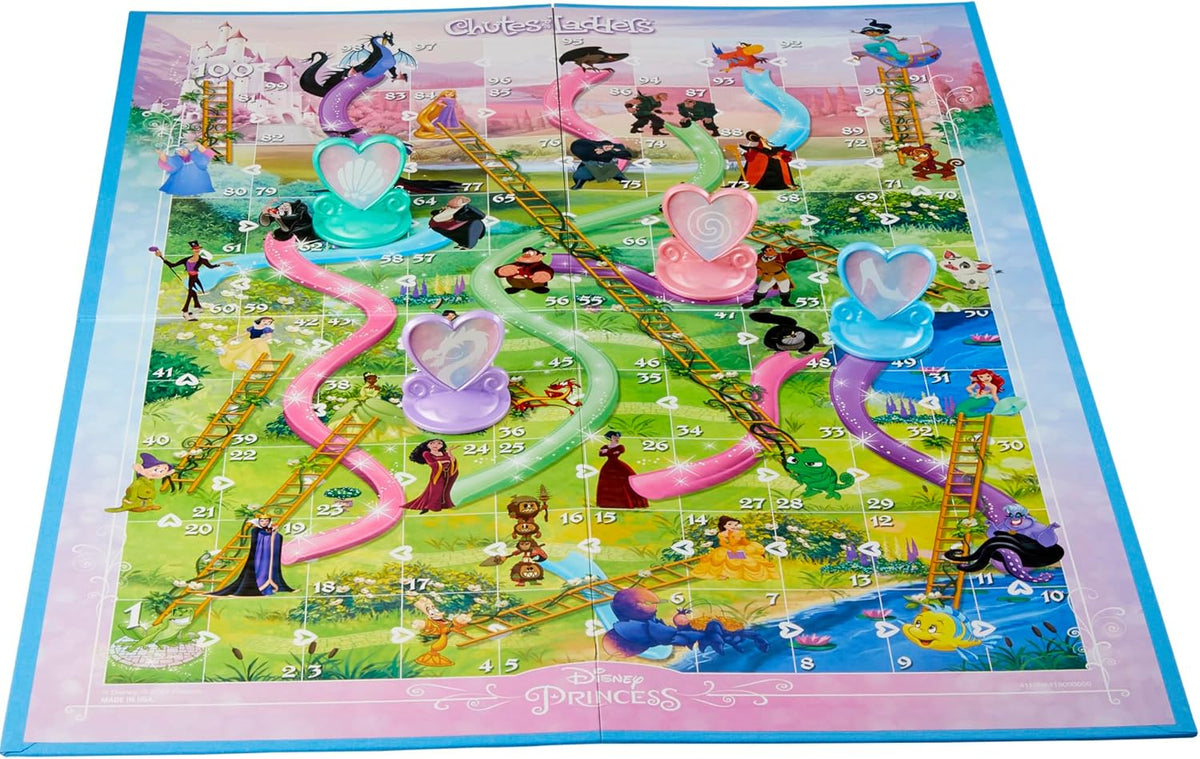 Hasbro Gaming Chutes and Ladders Disney Princess Edition – Screen-Free Indoor Game for Preschoolers Ages 3-5, Living Room and Playdate Favorite for Boys and Girls
