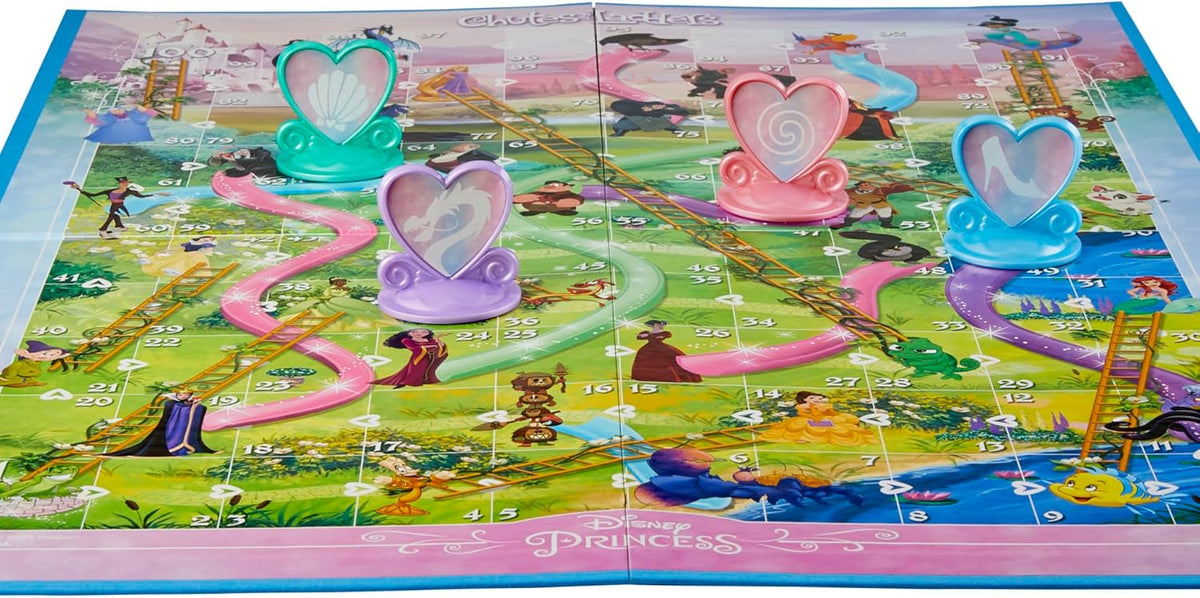 Hasbro Gaming Chutes and Ladders Disney Princess Edition – Screen-Free Indoor Game for Preschoolers Ages 3-5, Living Room and Playdate Favorite for Boys and Girls