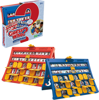 Hasbro Gaming Guess Who? Original – Ready-to-Gift Guessing Game for Boys and Girls, Fold-Up Travel Case Included