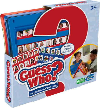 Hasbro Gaming Guess Who? Original – Ready-to-Gift Guessing Game for Boys and Girls, Fold-Up Travel Case Included