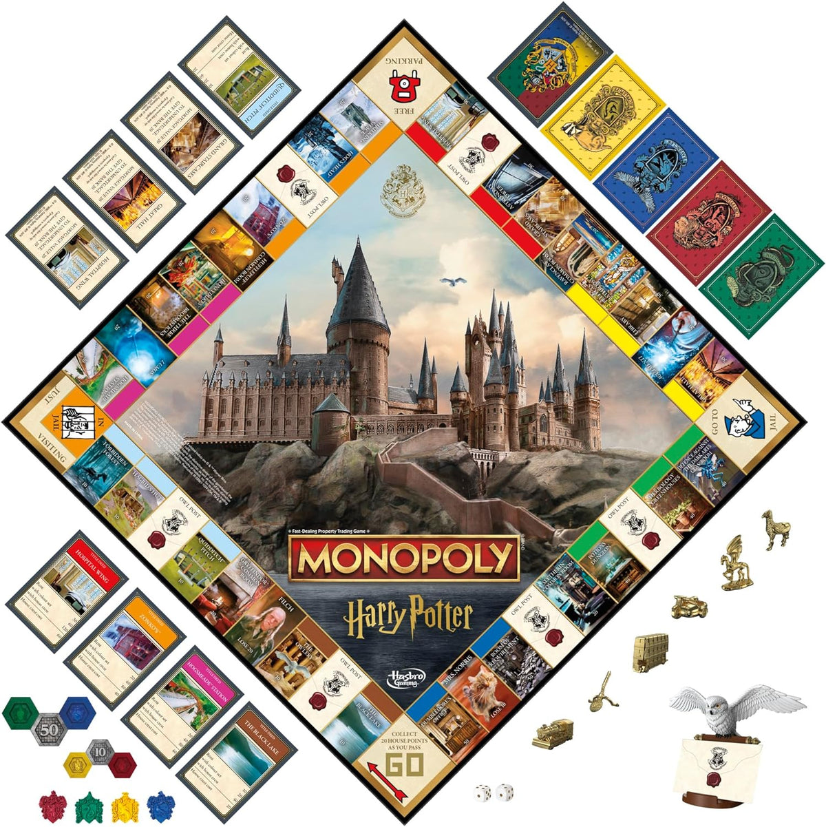 Hasbro Gaming Monopoly Harry Potter Edition Board Game – Enchanting Holiday Gift for Teens and Adult Collectors, Ages 8 and Up