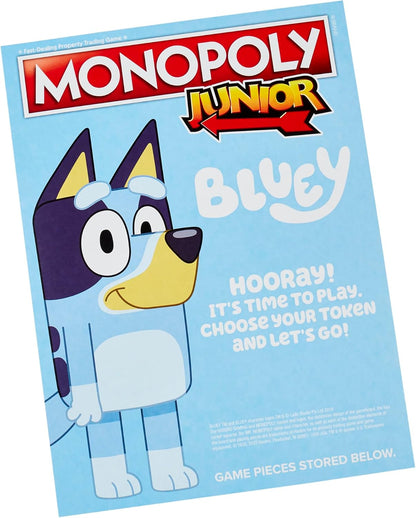 Hasbro Gaming Monopoly Junior Bluey Edition Board Game – Birthday Gift for Bluey Fans Ages 5+