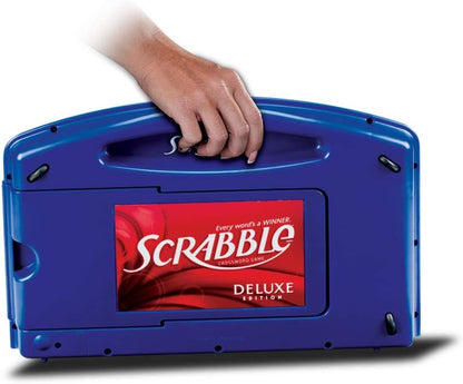 Hasbro Gaming Scrabble Deluxe Edition – Thoughtful Housewarming Gift for Adults, Wooden Tiles and Curved Racks