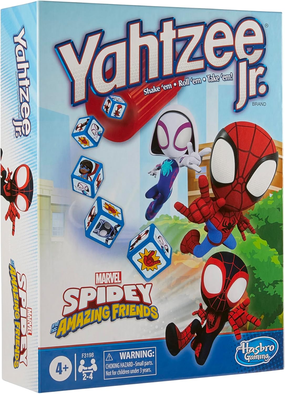 Hasbro Gaming Spidey and His Amazing Friends Yahtzee Jr. Marvel Edition Board Game – Birthday Gift for Spidey and Marvel Fans Turning 4+