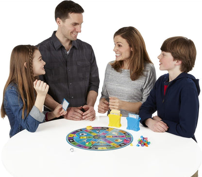 Hasbro Gaming Trivial Pursuit Family Edition – Kid-Friendly Trivia Board Game with Separate Blue and Yellow Question Cards
