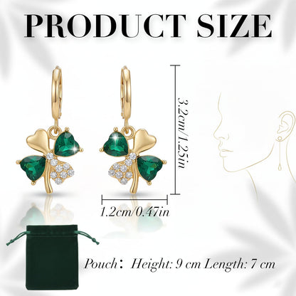 heart-shaped accent integrated with the clover design