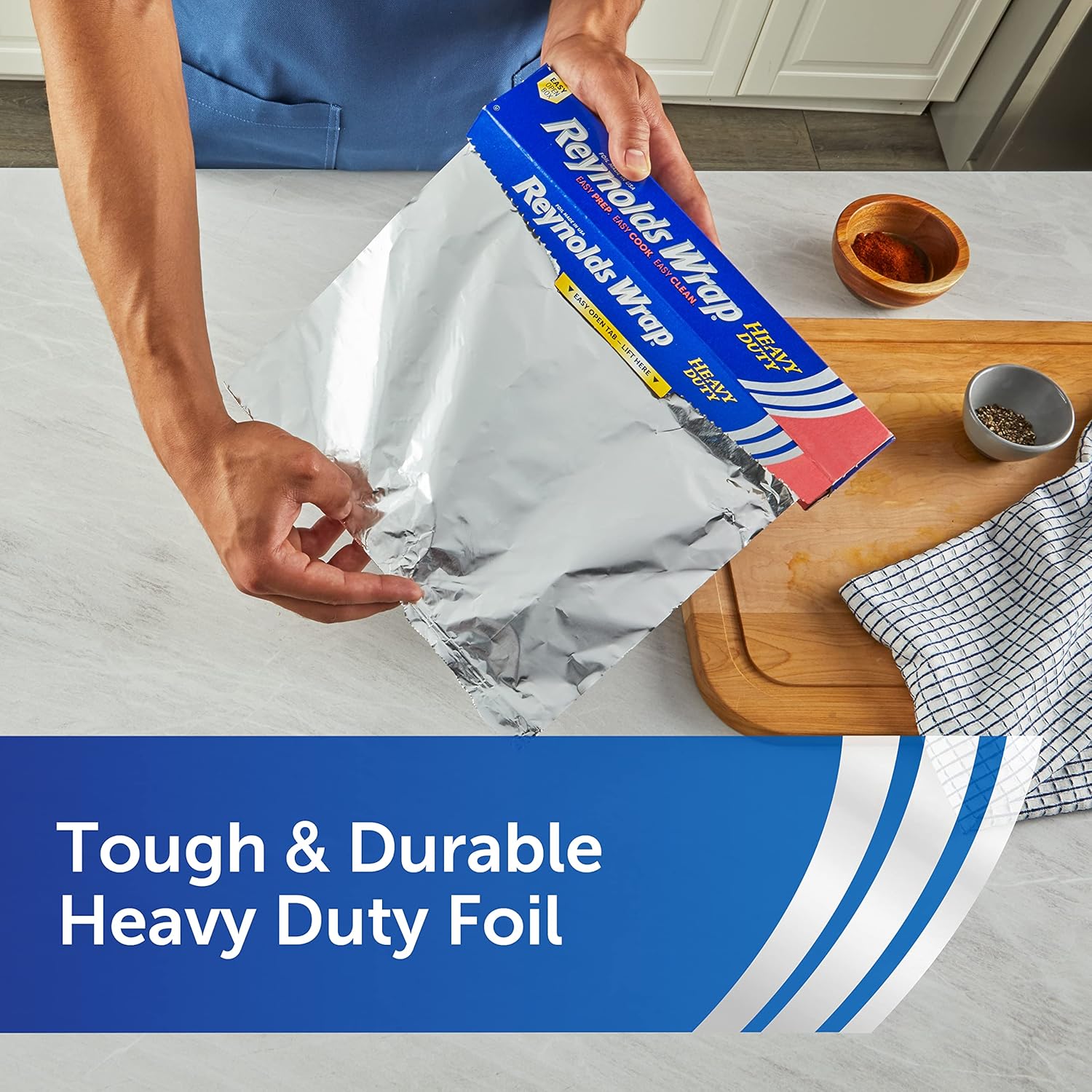 heat-safe aluminum construction compatible with oven, stovetop, grill, and freezer