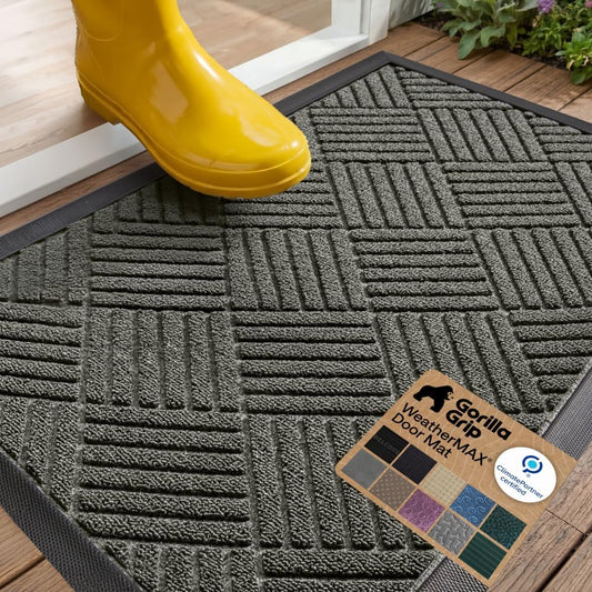 heavy-duty woven polypropylene top with deep grooves and beveled rubber retention dam