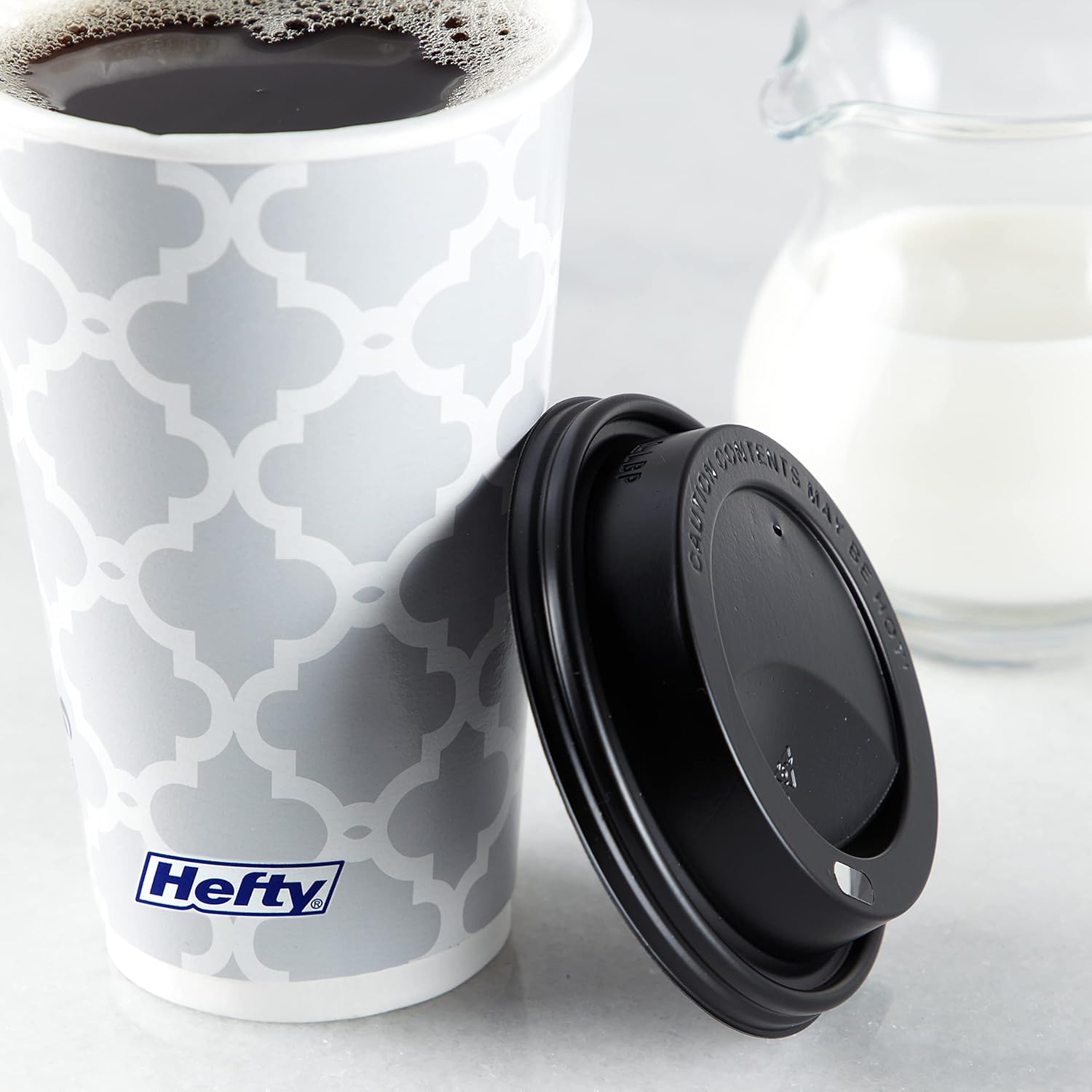 Hefty Disposable Hot Cups with Lids – Office Desk Coffee Cups for Focused Work Mornings, 16 oz, 20 Count