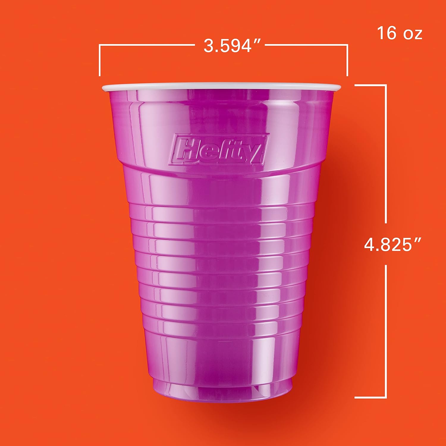 Hefty Party On Patriotic Party Cups – Portable Picnic and Camping Drinkware for Summer Firework Viewing, 16 oz and 18 oz Variety