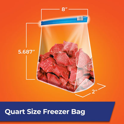 Hefty Slider Quart Freezer Bags – Clean, Stackable Freezer Storage for Minimalist Kitchens and Clutter-Free Pantries
