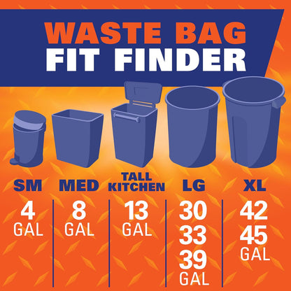 Hefty Strong Trash Bags – Bulk 48-Count Liners That Cut Down on Reorder Trips, 33 Gallon