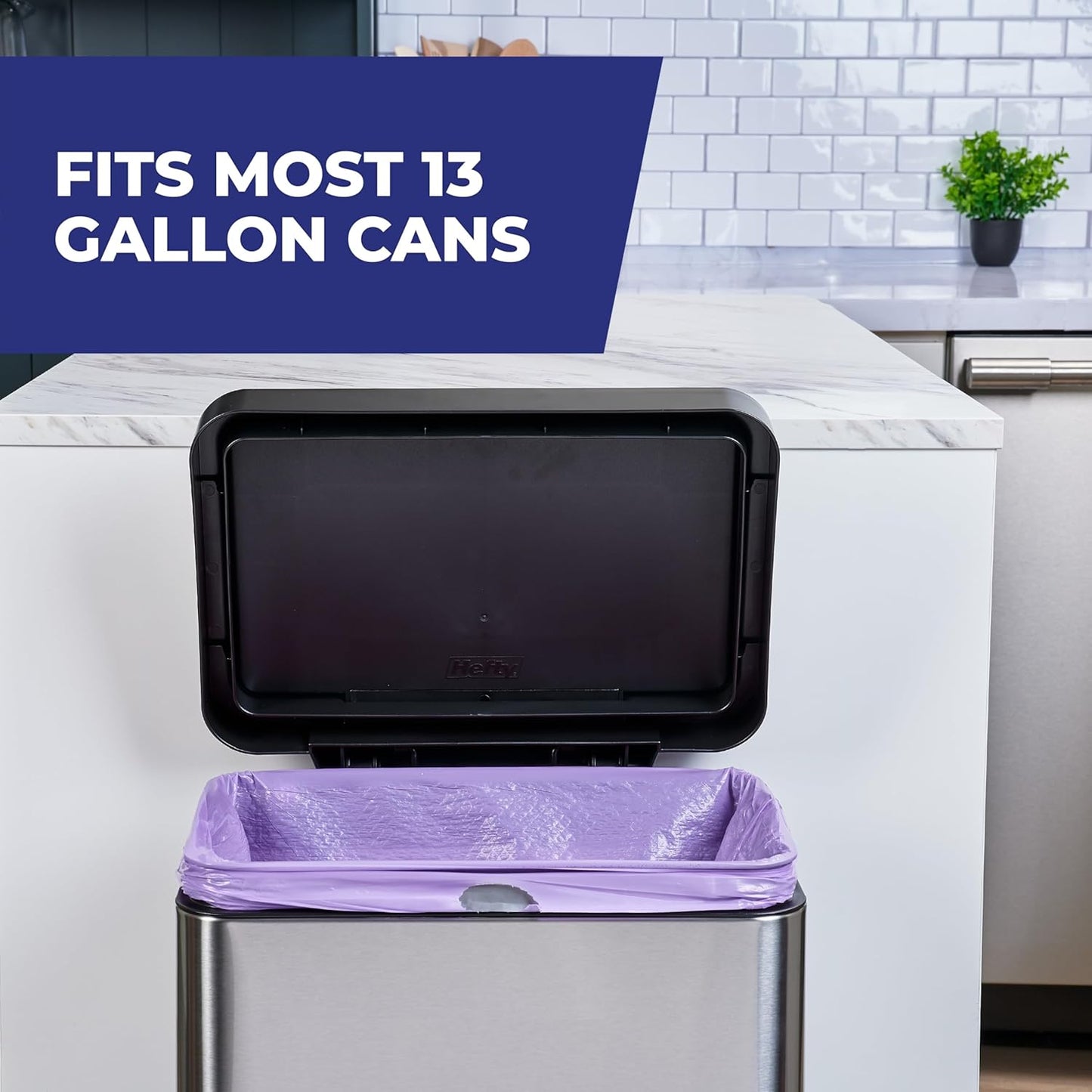 Hefty Ultra Strong 13 Gallon Trash Bags, Fabuloso Scent – Durable Outdoor Curb Bin Liners for Weekly Haul Trips, 110 Count