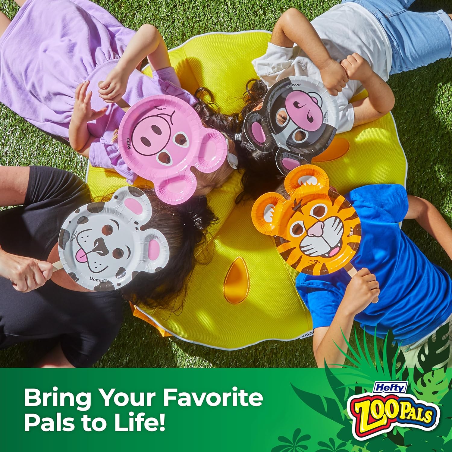 Hefty Zoo Pals Party Edition Paper Plates – Disposable Kids’ Plates for Backyard Parties, Picnics, and Patio Birthday Tables